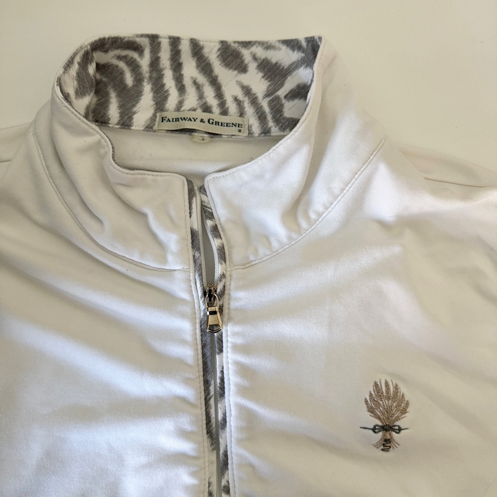 🤍 FAIRWAY & GREENE QUARTER ZIP GOLF TENNIS PREP JACKET - Picture 6 of 8